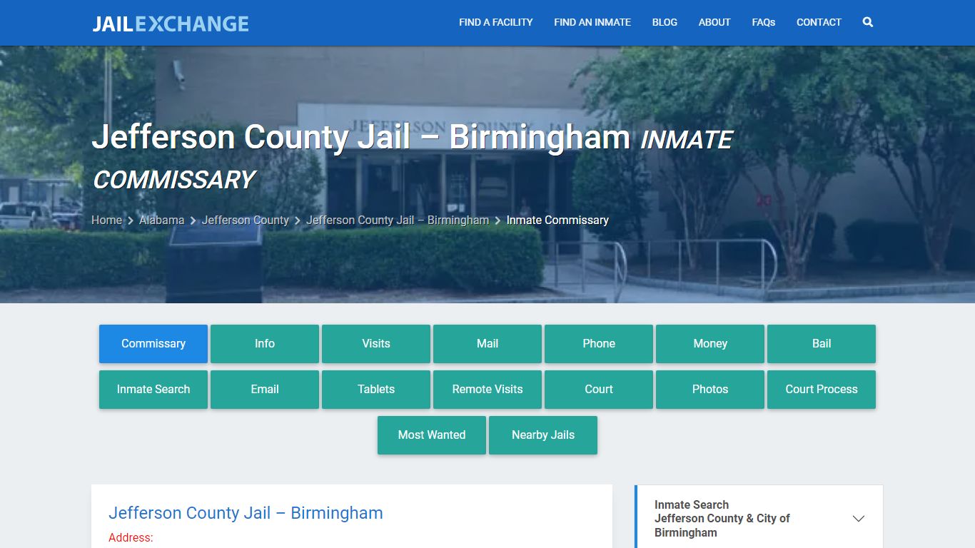 Jefferson County Jail – Birmingham Inmate Commissary